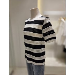 단가라 펀칭 반팔 니트 (SC4SK34)