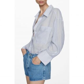 4881422 MANGO Zaro Stripe Oversize Button-Up Shirt