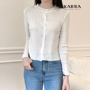 KARRA 스무스버튼가디건_A3F0651