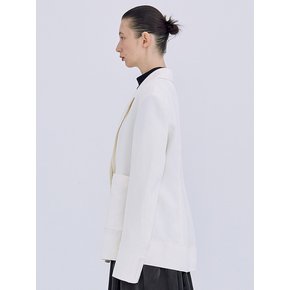 Stitch Collar Jacket_Ivory