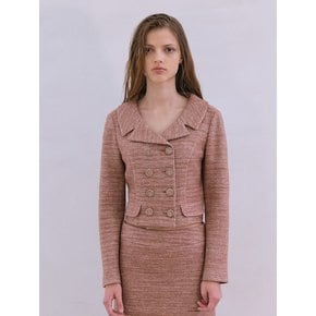 JEN DOUBLE WOOL TWEED JACKET_DUSTY ROSE