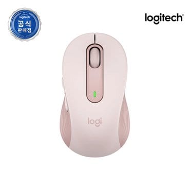 Logitech [로지텍 코리아]시그니처 M650 M 무소음 무선 마우스/BOLT 수신기포함/블루투스[로즈]