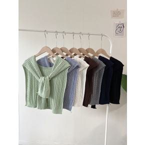 무배  컬렁 꽈배기 니트 숄 머플러(7color)
