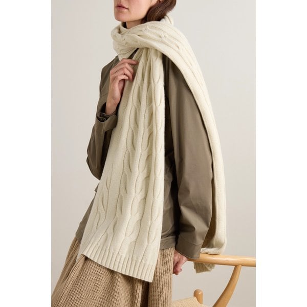 케이블 니트 캐시미어 스카프 46376663162922729