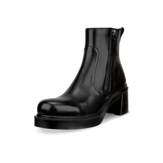 에코 [여주점] 여성 메트로폴 서울 45 사이드 지퍼 미드컷 청키힐 4.5CM 블랙 223503