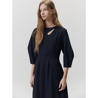 해바이해킴 [아뜰리에] 롱슬리브 벌룬  드레스_블랙