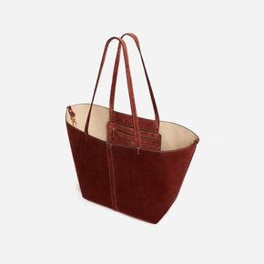 [VANESSA BRUNO Large Bag Sweden Daily] 바네사브르노 라지 데일리 스웨이드 숄더백 Cognac