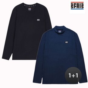 [최초가158,000][1+1] 와펜 기모 라운드/반목 티셔츠 세트