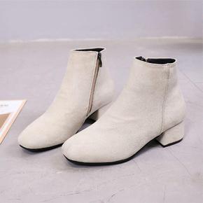 [짝꿍닷컴] 스웨이드 미들힐 3컬러 정장 데일리 앵글부츠 MK619 (S31618222)