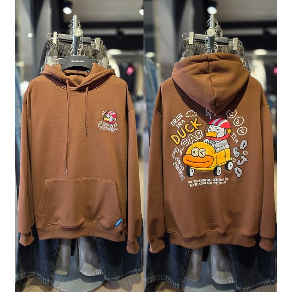 [시흥점] 융기모 드라이브 덕 세미오버핏 모카브라운후드티(남여공용)/JGZZ30B21BR