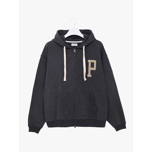 피그먼트 후드집업 그레이