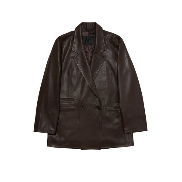 램스킨 베지터블 오버핏 자켓 [브라운]