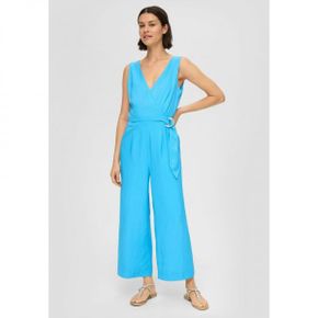 5076843 S.Oliver BLACK LABEL OVERALL AUS IN WICKEL-OPTIK - Jumpsuit azurblau