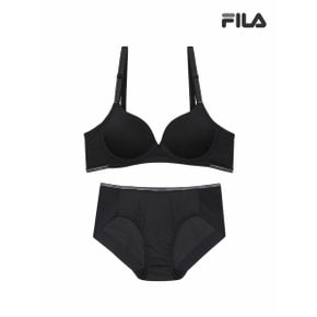 에센셜 메쉬 아웃밴드 블랙 브라 팬티 세트  FI4BAF6662FBLK 2SKU _P357264431