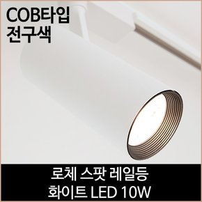 로체 스팟 레일등 화이트 COB타입 LED 10w 전구색