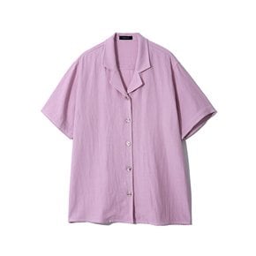 Oxford Linen Collar Shirt(Lavender Pink)