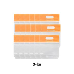 손잡이 지퍼백 6매입 3세트 다용도비닐 지퍼백 진공팩