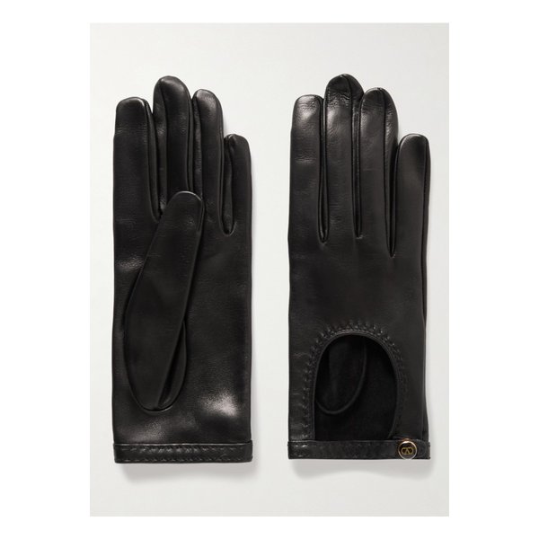 브이로고 가죽 장갑 블랙 46376663162845405