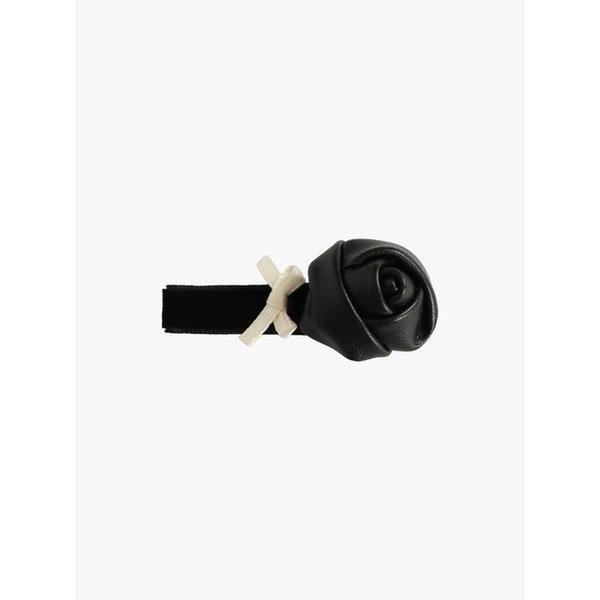 [2EA 1SET] VELVET CORSAGE PIN SET_BLACK