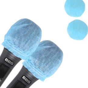 위생덮개 일회용 부직포 마이크 커버 2P 1set 블루