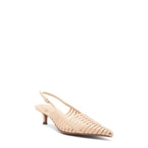 4538808 Jeffrey Campbell Striper Kitten Heel Slingback Pump