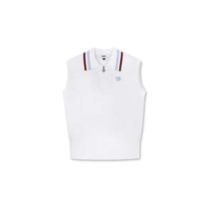 왁[WAAC]골프 (WWWAA24623IVX)Women Tipping Half Zip Knit Sleeveless