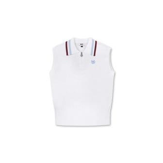 왁 골프 (WWWAA24623IVX)Women Tipping Half Zip Knit Sleeveless