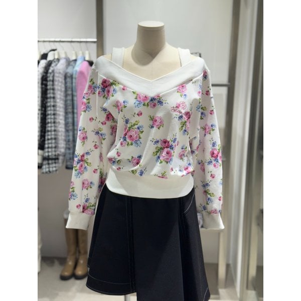 [여주점] V넥 오프숄더 스웻셔츠 ES1JT200