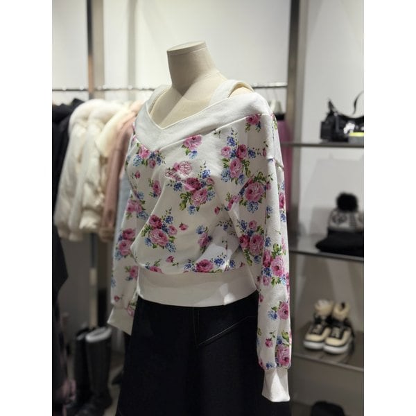 [여주점] V넥 오프숄더 스웻셔츠 ES1JT200