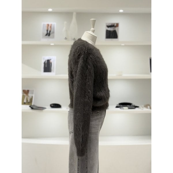 [여주점] 여성 헤어리 라운드넥 가디건 (L254KSL038)