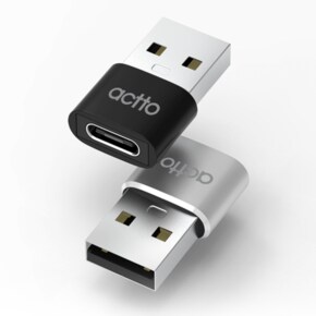 USB C타입 to USB A 변환 어댑터 OTG젠더 충전 데이터 블랙