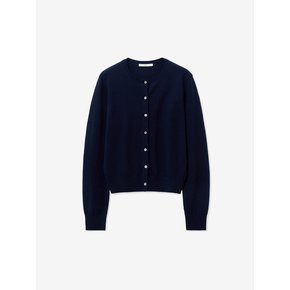 WOOL ROUND KNIT CADIGAN_NAVY