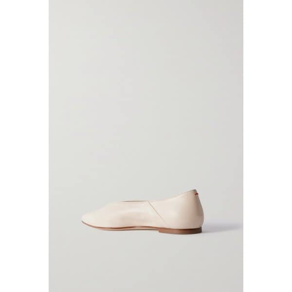 에이디 모아 가죽 포인트 토 플랫 크림 46376663162389767