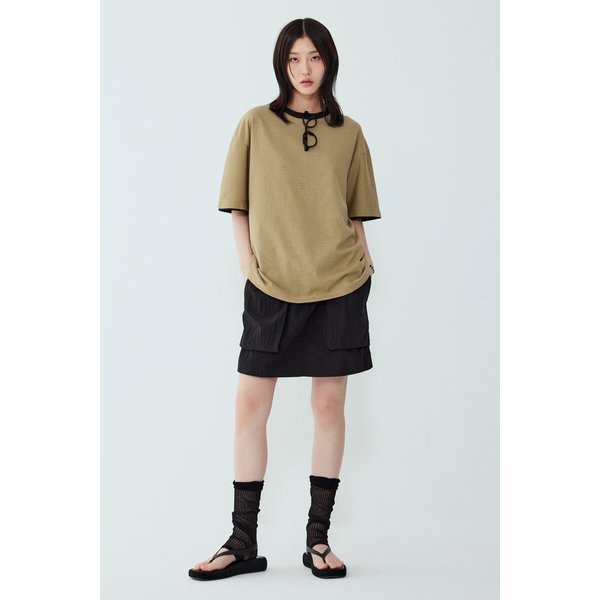 [UNI] 스트라이프 라운드넥 티셔츠 91U5322175011