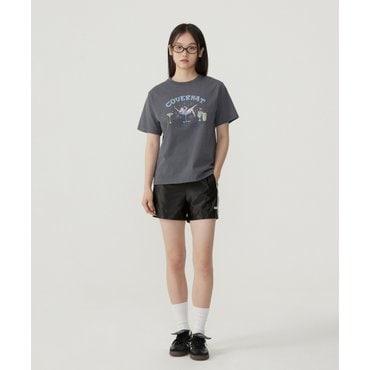 커버낫 우먼 세미오버핏 칵테일 티셔츠 Charcoal CO2502ST91CH