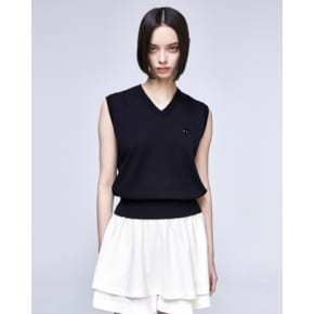 [파주점] [송지오우먼]지제로 팬서 브이넥 니트 베스트 블랙 WH3KT805BK