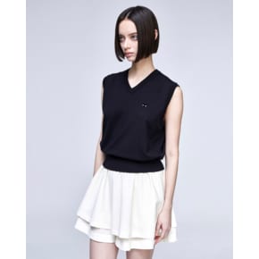 [파주점] [송지오우먼]지제로 팬서 브이넥 니트 베스트 블랙 WH3KT805BK