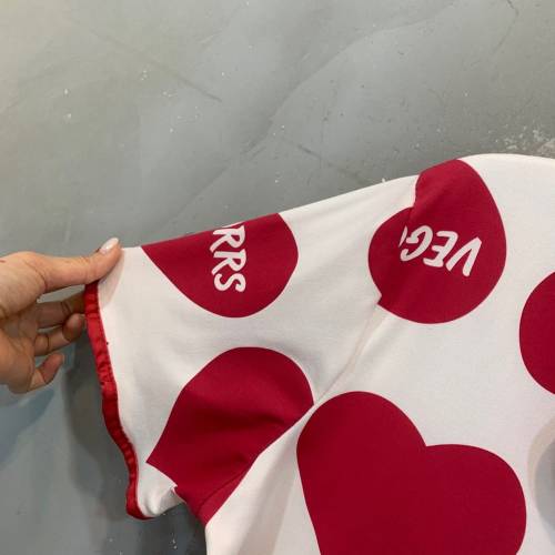 씨샵인더룸 / 타호 하트 패턴 반팔 셔츠 밴딩 반바지 파자마 세트 one color C