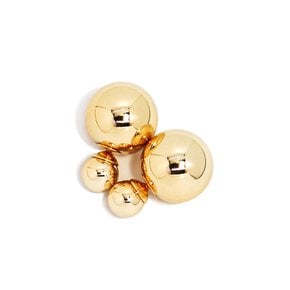 Golden Frontback Silver Earring Ie355