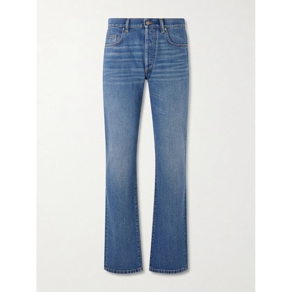 로고 아플리케 스트레이트 레그 진 46376663163057554