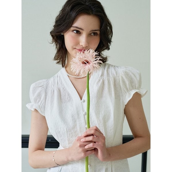 Casia Puff Blouse_White