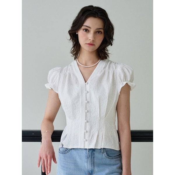 Casia Puff Blouse_White