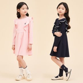 *시즌오프30%*[BEANPOLE KIDS] 24SS 골지 프릴 포인트 원피스 (2종 택1)