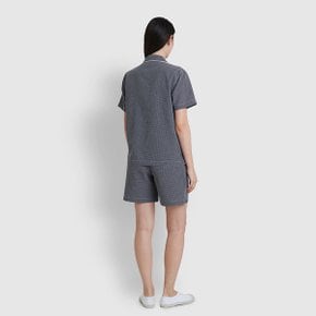 여 코튼 체크 5부 파자마 세트 J215301050097