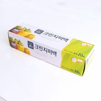 제이큐 슈마켓 주방용 포장 크린지퍼백중20매25x30 X ( 2세트 )