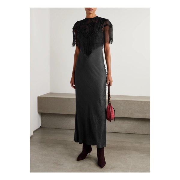 알릭스오브보헤미아 플루 나이트 라이드 크리스탈 장식 코튼 튤 케이프 46376663162914980