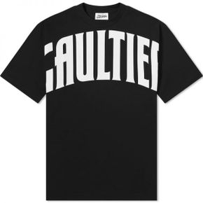 우먼 진 청바지 Paul Gaultier 로고 오버사이즈 티셔츠 - 블랙  화이트 24-25-U-TS065I-J055-000