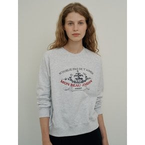 W Jardin Raglan Sweatshirt_White Melange