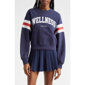 4802268 Sporty & Rich Wellness Rugby Stripe Cotton Graphic Sweatshirt 92311746