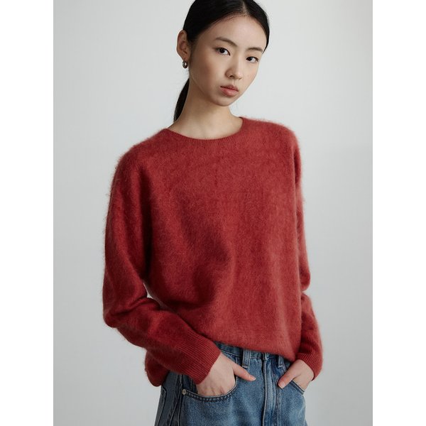 알파카 터치 라운드 니트 - 4 COLOR